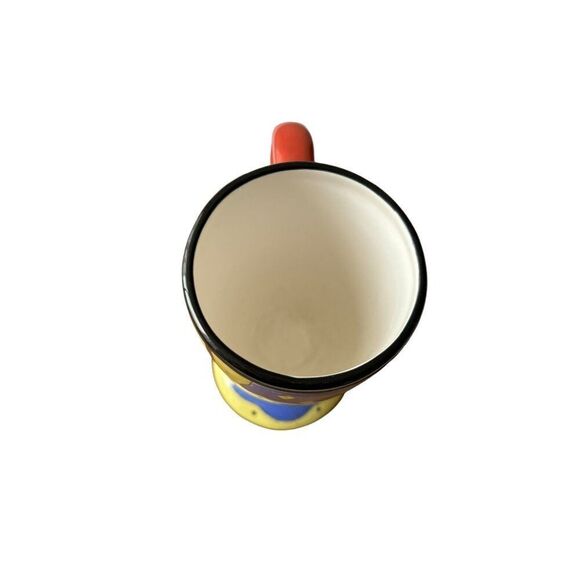 Bella Casa By Ganz Hand-Painted Ceramic Mug With Colorful Abstract Design - Picture 4 of 6